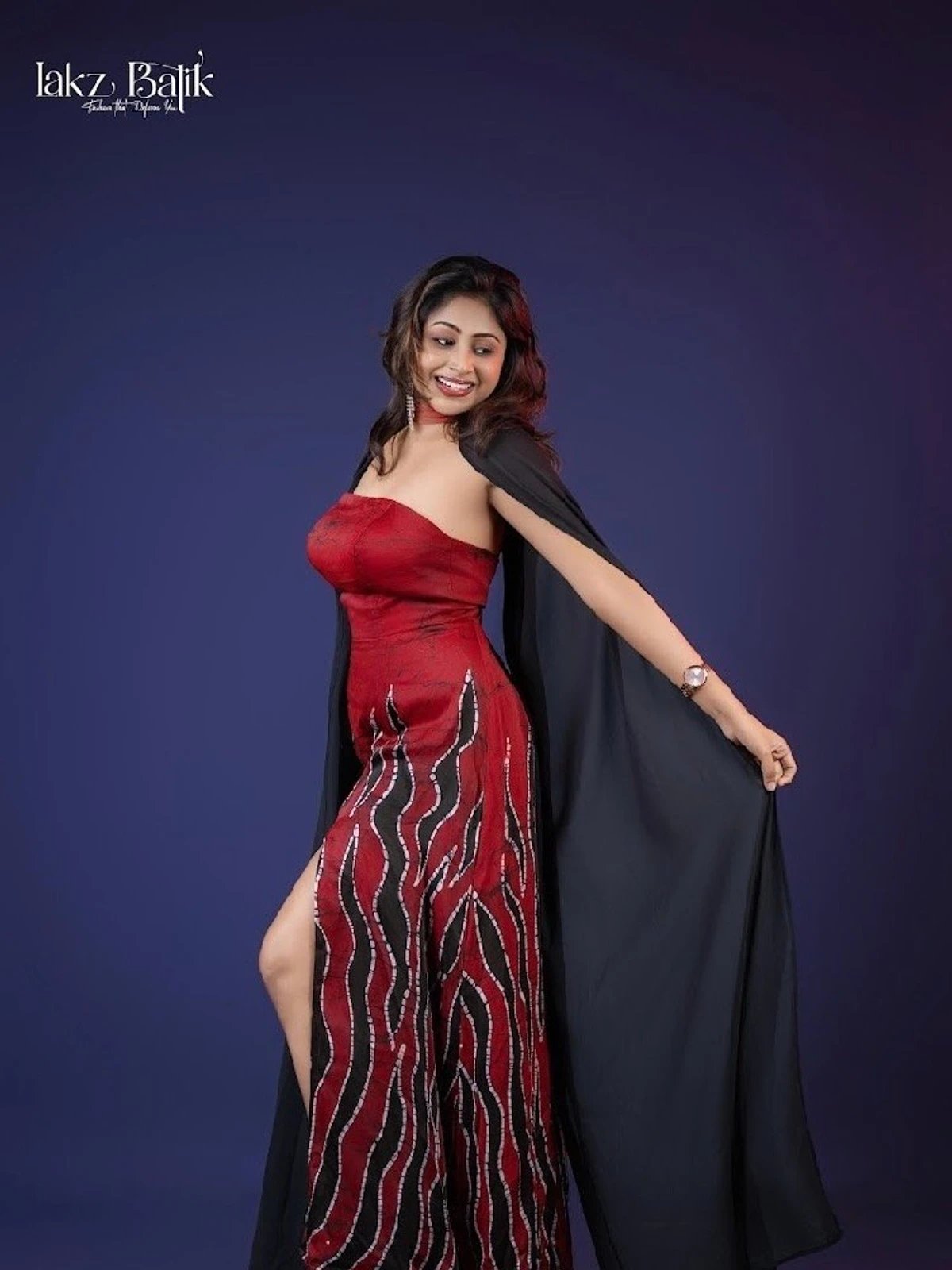 Ruby Noir Bathik Gown - Image 3