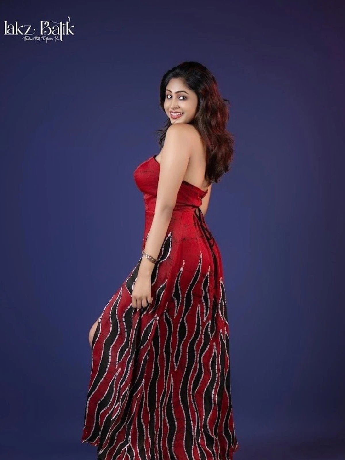 Ruby Noir Bathik Gown - Image 2