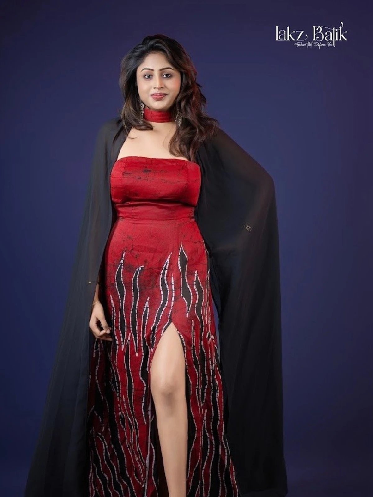 Ruby Noir Bathik Gown - Image 0