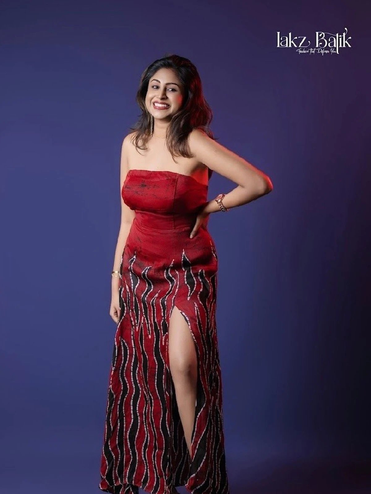 Ruby Noir Bathik Gown - Image 1